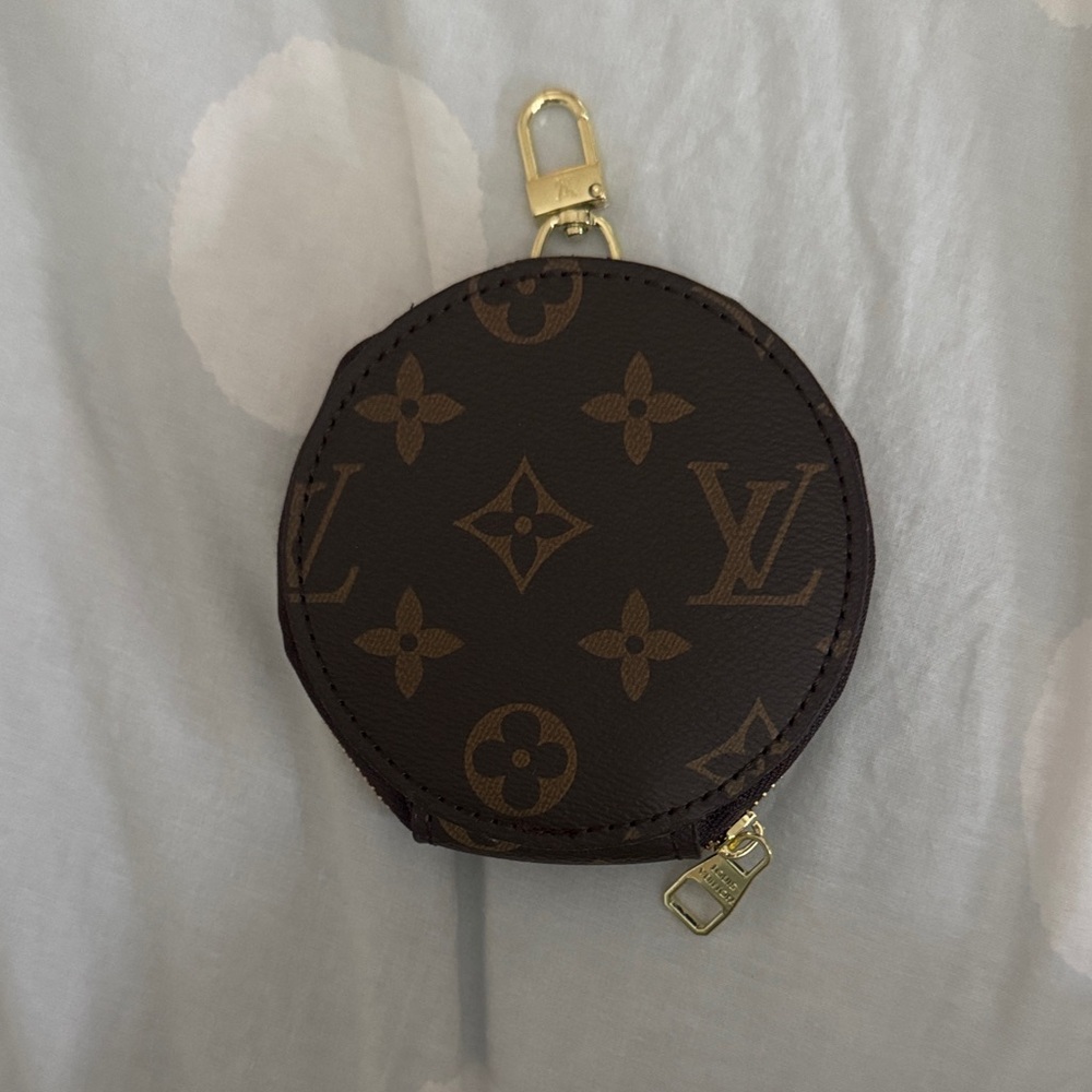 Louis Vuitton Brown Monogram Round Pouch